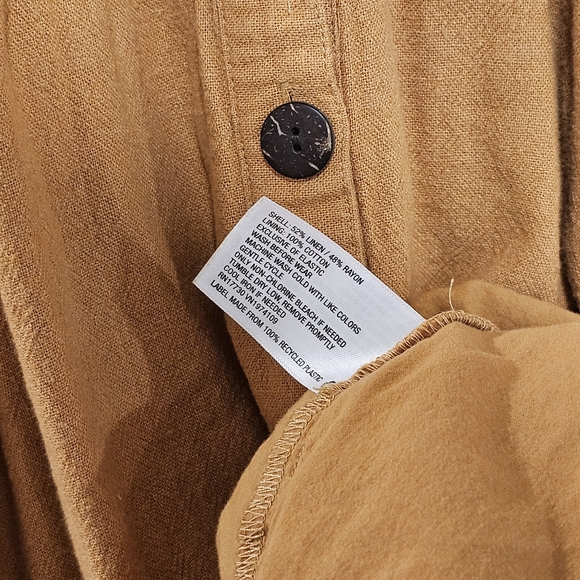 Terracotta Linen Blend Dress - Picture 7 of 7